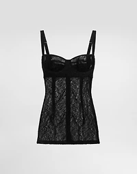 Lace top with underbust cut