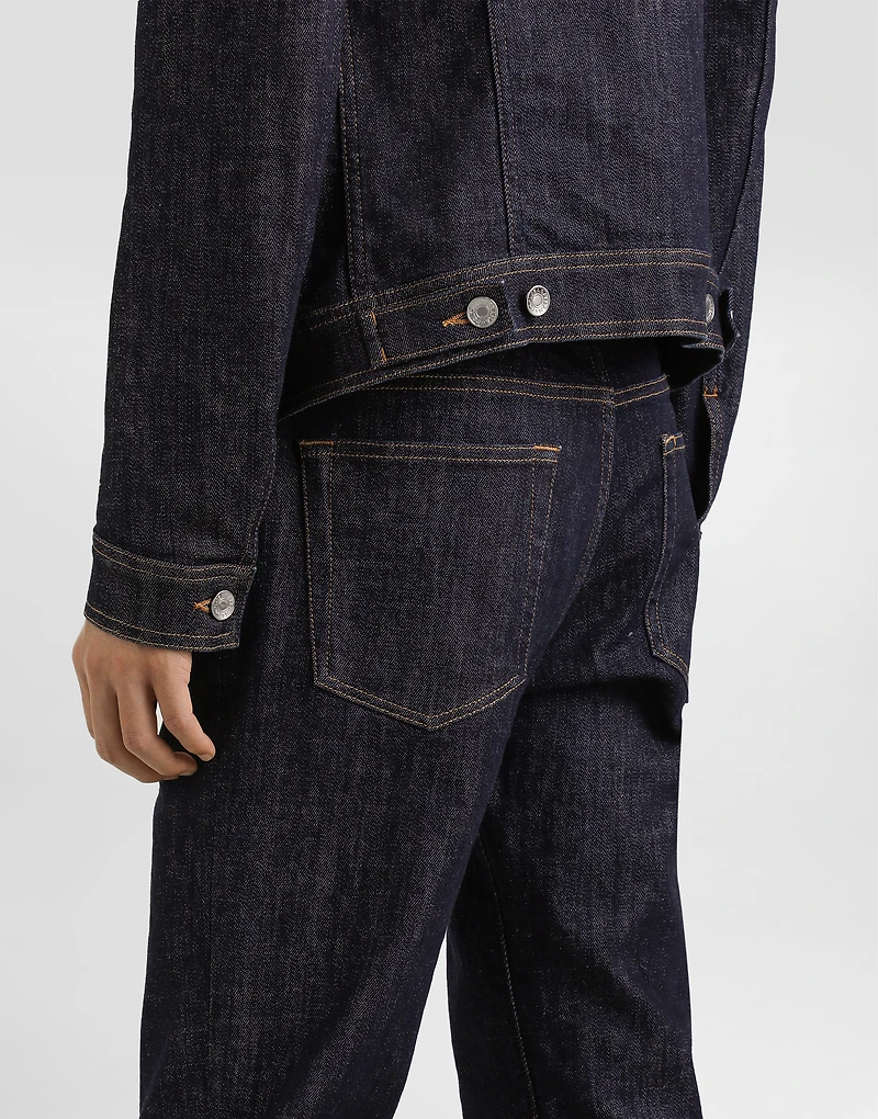 Skinny stretch cotton jeans with patch