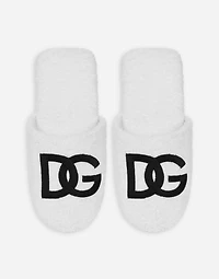 Embroidered Terry Cotton Slippers