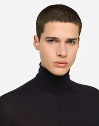 Cashmere and silk turtle-neck sweater
