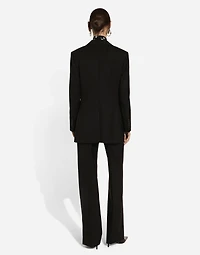 Flared wool pants
