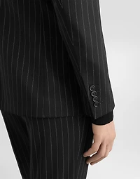 Single-breasted pinstripe stretch wool Sicily-fit suit