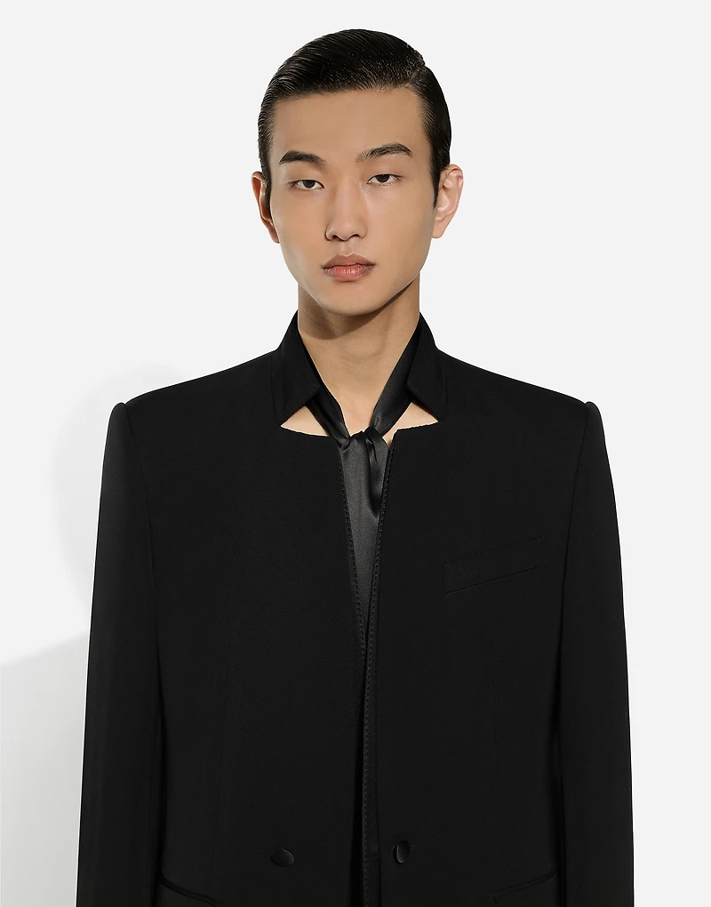 Single-breasted wool jacket