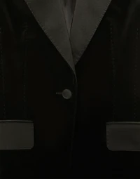 Velvet single-breasted Turlington tuxedo jacket