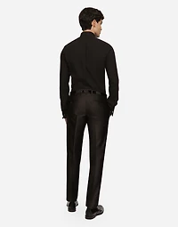Cotton poplin Gold-fit tuxedo shirt