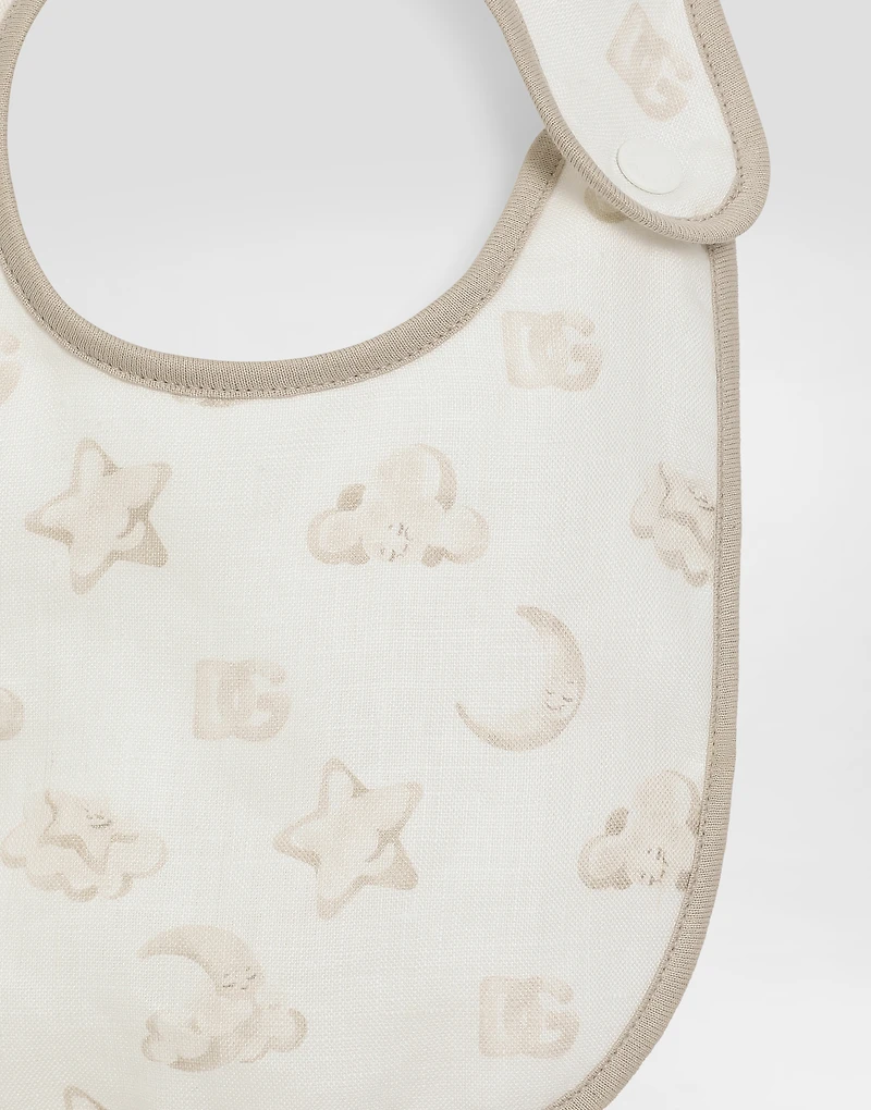 Star-print fabric bib