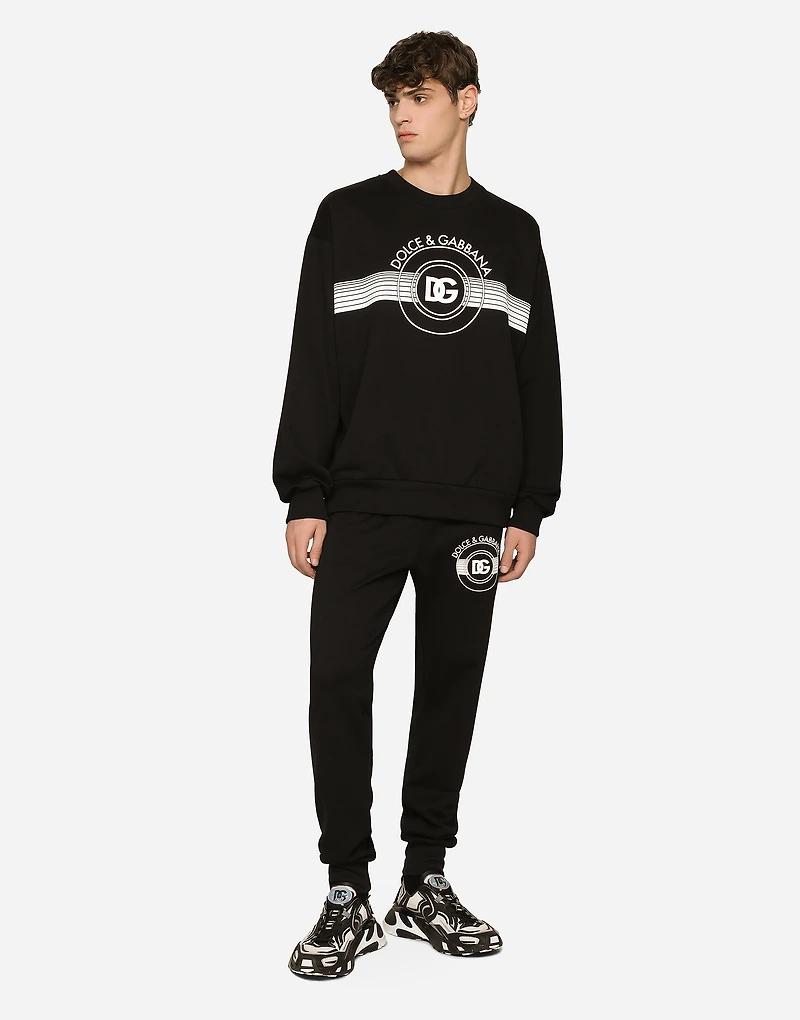Jersey sweatshirt with DG logo print