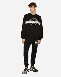 Jersey sweatshirt with DG logo print