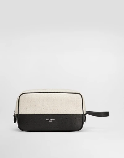 Atene salt&pepper necessaire with leather details