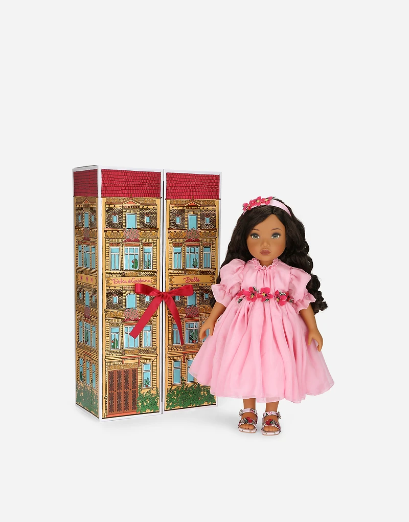 Doll with chiffon dress 
