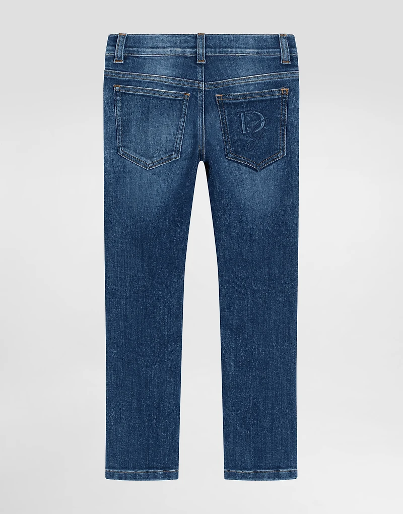 5-pocket denim jeans with DG logo