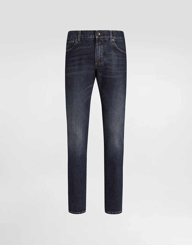 Slim-fit stretch cotton jeans