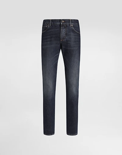 Slim-fit stretch cotton jeans