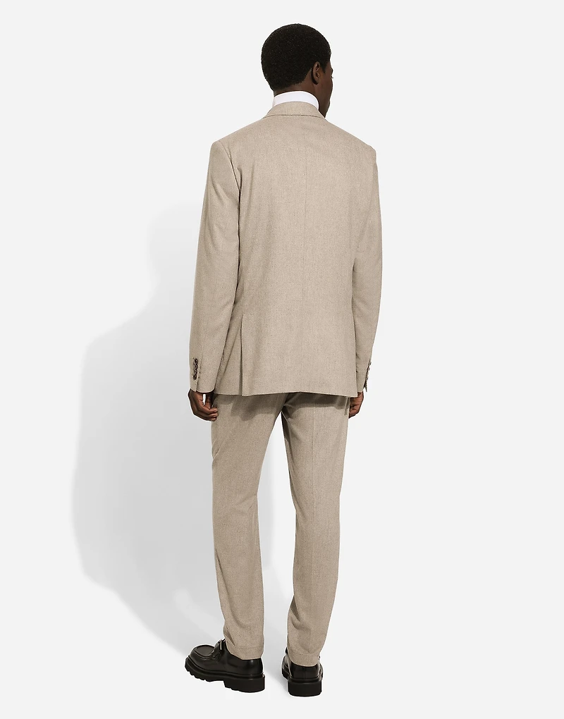 Cashmere pants with stretch waistband