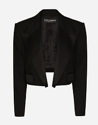 Wool gabardine Spencer tuxedo jacket