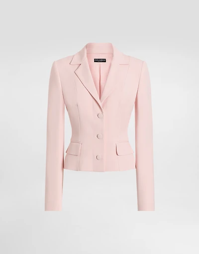Single-breasted jacket stretch cady