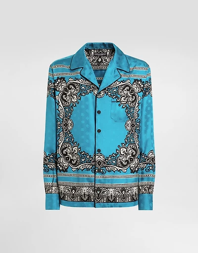 Silk shirt with bandanna print