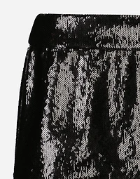 Miniskirt with micro-sequin embellishment