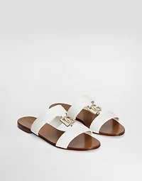 Calfskin sliders with DG logo