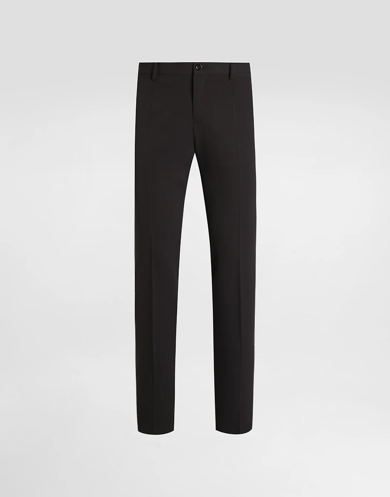 Bi-stretch wool canvas trousers