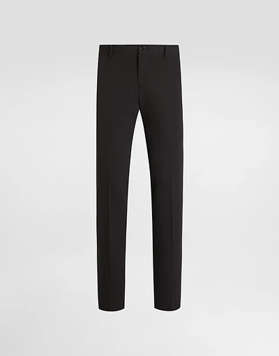 Bi-stretch wool canvas trousers
