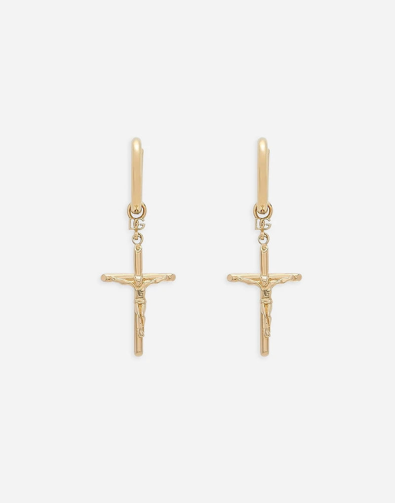 Stud earrings with “DNA” crosses