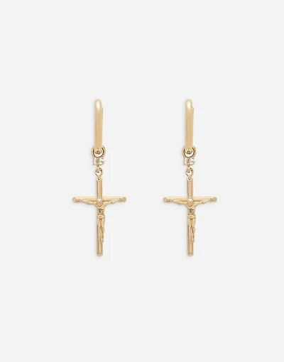 Stud earrings with “DNA” crosses