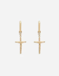 Stud earrings with “DNA” crosses