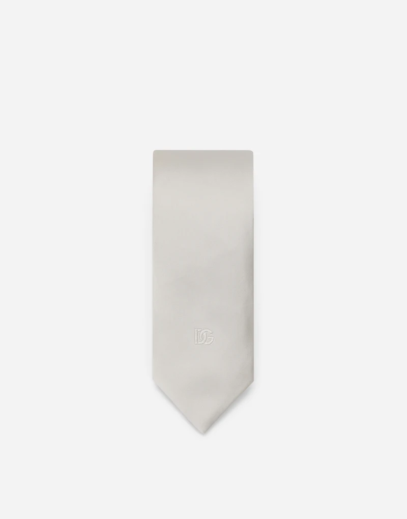 Silk tie with DG logo