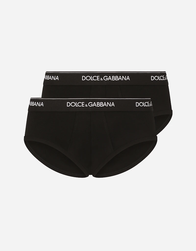 Stretch cotton mid-rise briefs two pack