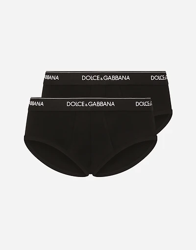 Stretch cotton mid-rise briefs two pack