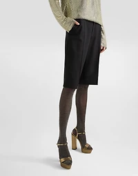 Wool twill shorts