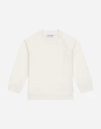 Round-neck sweatshirt with jacquard DG logo
