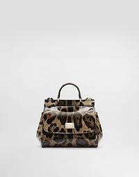 Printed polished calfskin mini Sicily bag