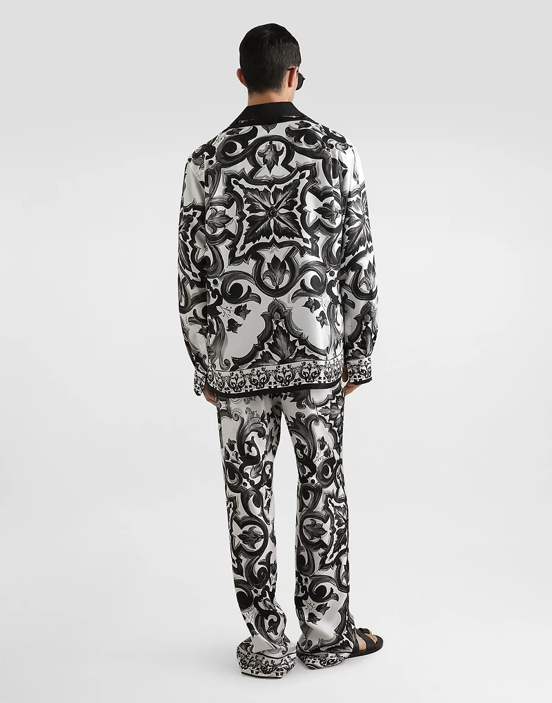 Majolica-print twill vanity shirt