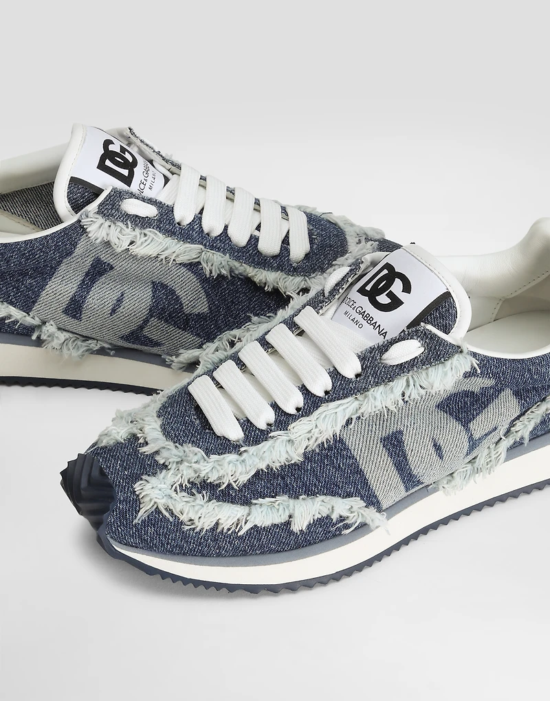 Mixed-material DG CUSHION sneakers
