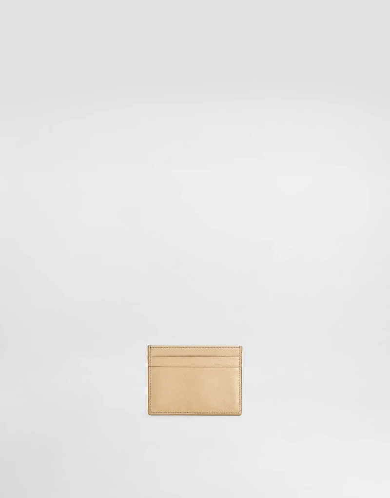 Laminated calfskin card holder with DG logo