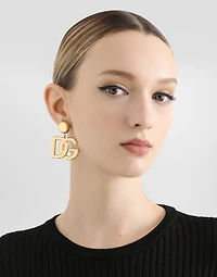 Clip-on earrings with DG logo