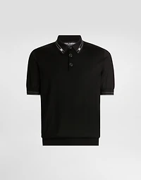 Silk polo shirt