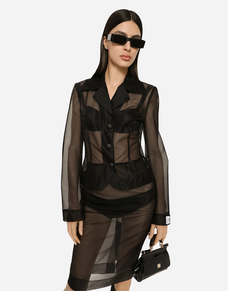 Single-breasted marquisette Dolce jacket