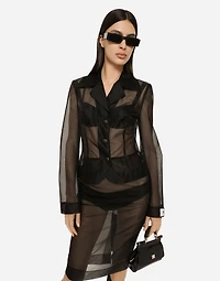 Single-breasted marquisette Dolce jacket