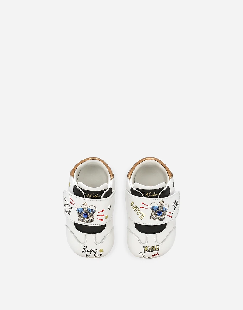 Printed nappa leather sneakers