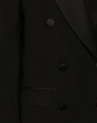 Double-breasted woolen jacket