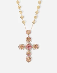 Filigree Necklace 18-carat yellow gold and pink tourmalines