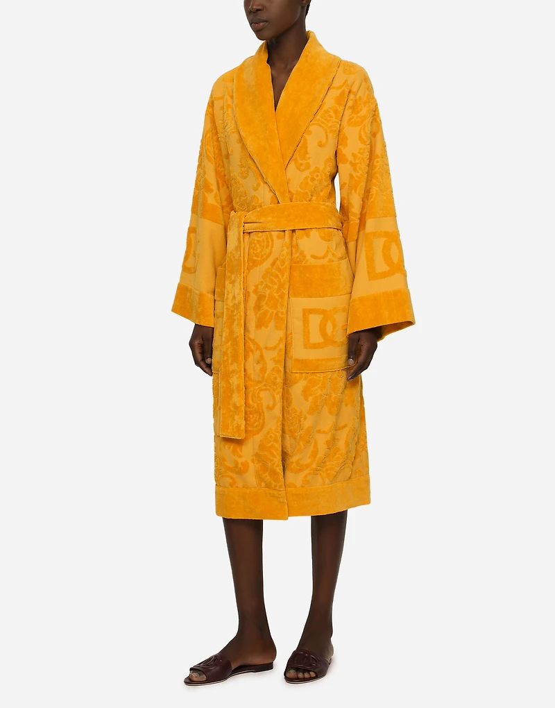 Bath Robe Terry Cotton Jacquard