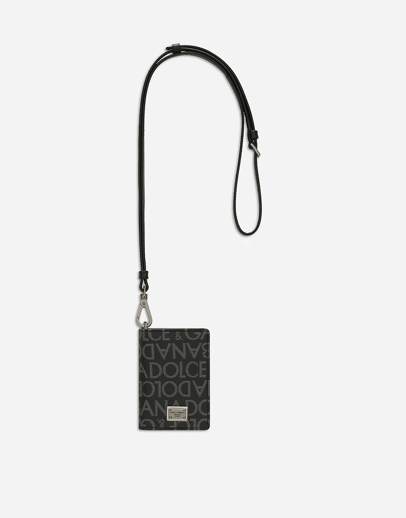 Coated jacquard card holder