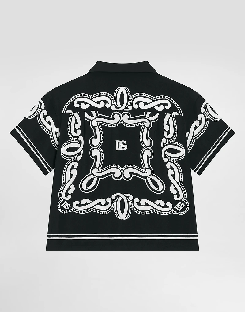 Batik shirt with bandanna print