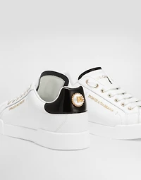 Calfskin nappa Portofino sneakers with lettering