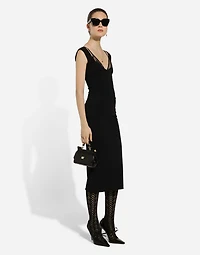 Sleeveless viscose knit dress