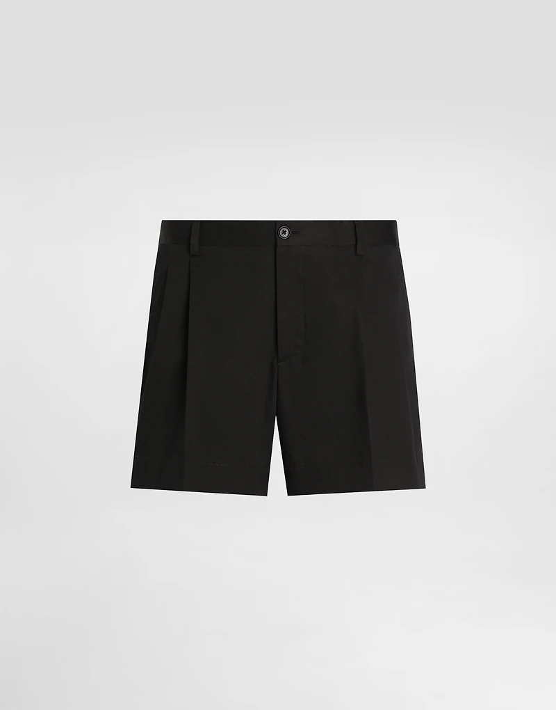 Cotton gabardine shorts